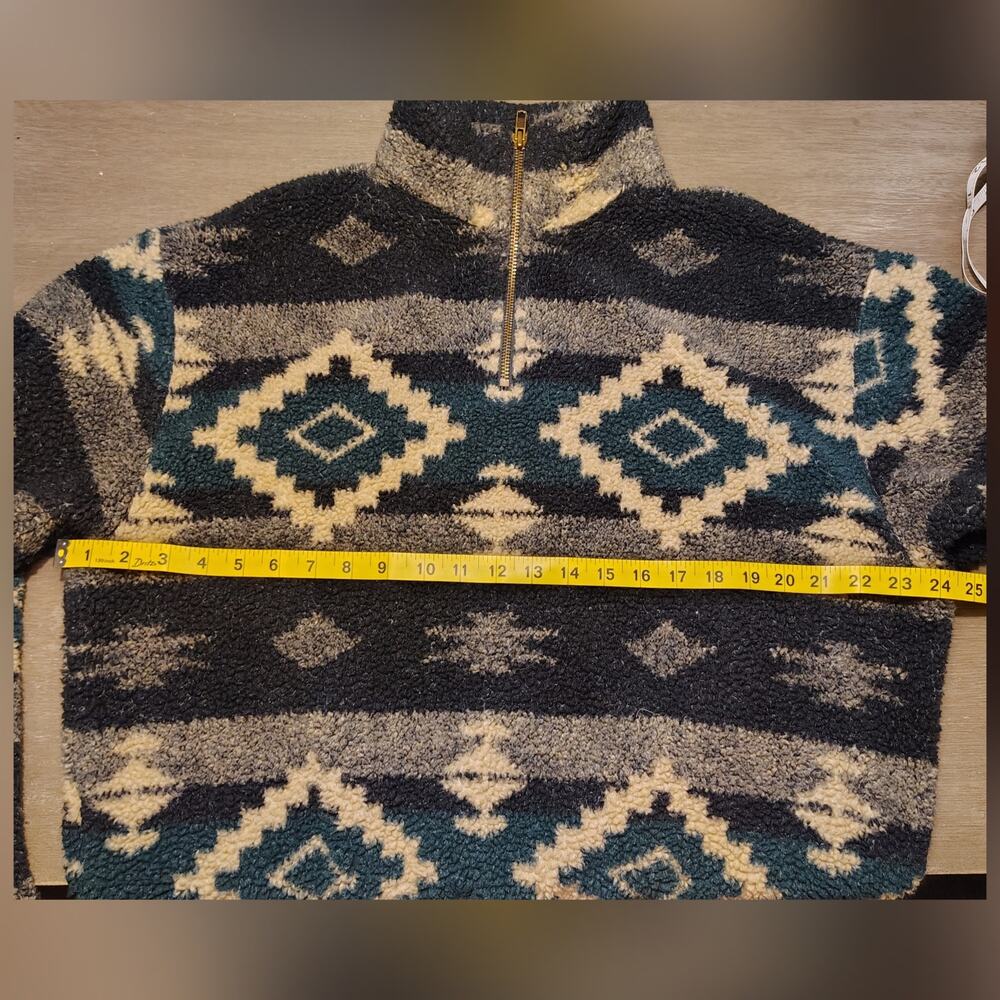 Vintage Polo Ralph Lauren Sweater Aztec Southwestern Sherpa Fleece Pullover L - Picture 5 of 12